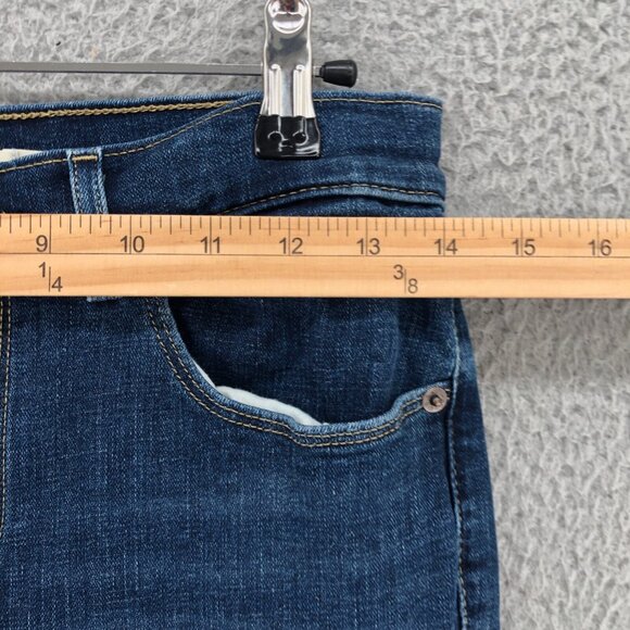 Levis Shorts Women 27 Blue Dark Wash Denim Bermuda Stretch Jean Everyday Walking - Picture 10 of 15